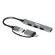 Port Designs 900160 hub & concentrateur USB Type-C 5000 Mbit/s Argent