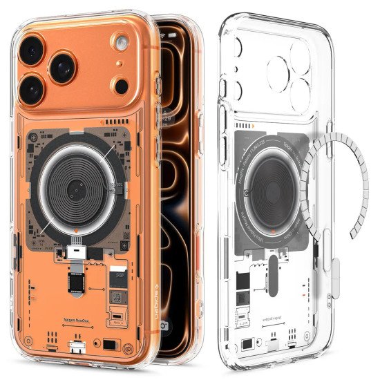Spigen Ultra Hybrid (MagFit) Neo One coque de protection pour téléphones portables 16 cm (6.3") Housse Noir, Transparent