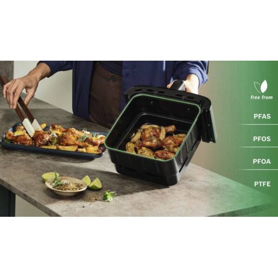 Bosch Serie 6 MAFD661B7 friteuse Double 12 L Autonome 2800 W Friteuse d'air chaud Noir