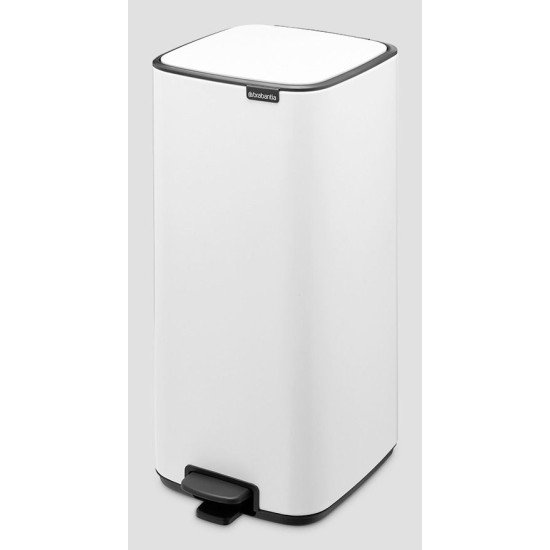 Brabantia Bo Pedal Bin 30 L Rectangulaire Acier Blanc