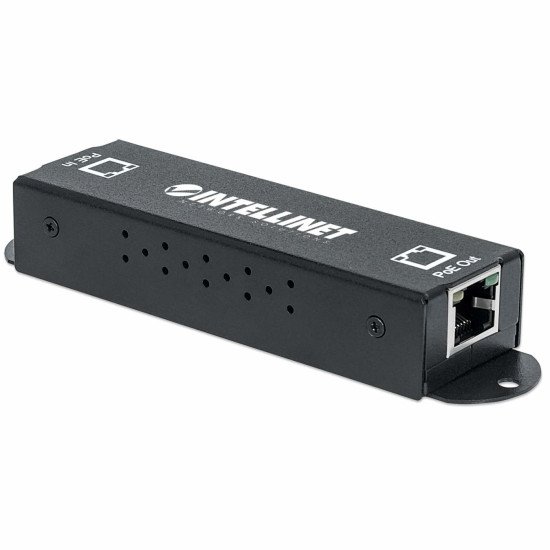 Intellinet Répéteur-extenseur PoE+ Gigabit haute puissance, IEEE 802.3at/af, Alimentation par Ethernet, Power Over Ethernet, boîtier métal, garantie de 3 ans