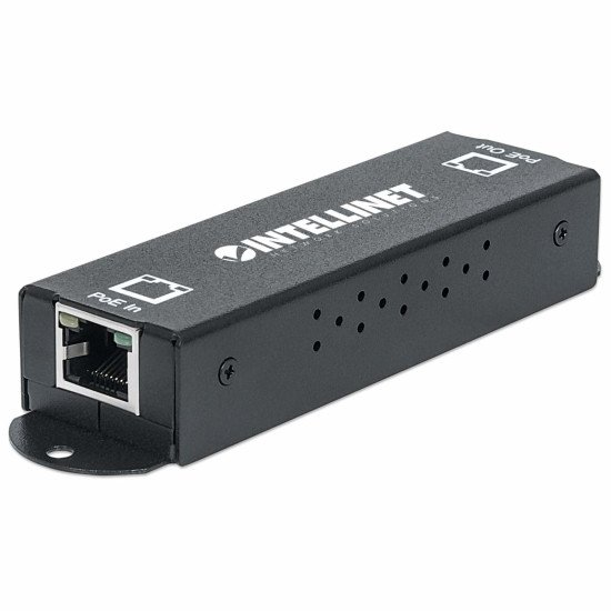 Intellinet Répéteur-extenseur PoE+ Gigabit haute puissance, IEEE 802.3at/af, Alimentation par Ethernet, Power Over Ethernet, boîtier métal, garantie de 3 ans