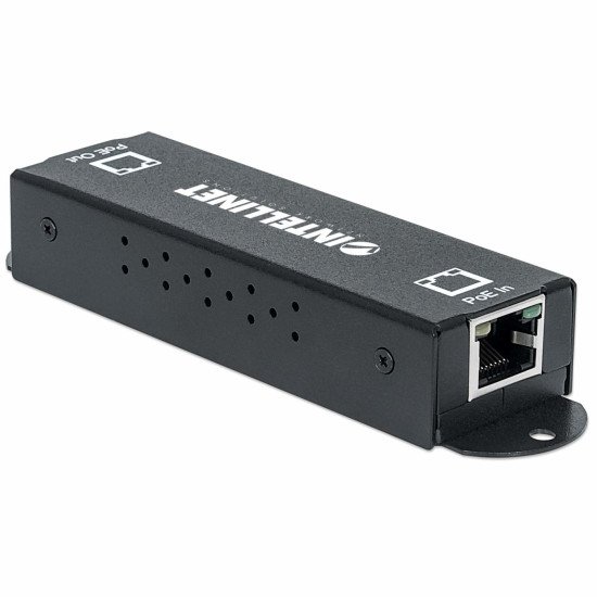 Intellinet Répéteur-extenseur PoE+ Gigabit haute puissance, IEEE 802.3at/af, Alimentation par Ethernet, Power Over Ethernet, boîtier métal, garantie de 3 ans