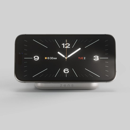 ZENS ZESC20W/00 chargeur d'appareils mobiles Casques, Smartphone, Montre Blanc, Argent USB Recharge sans fil Charge rapide Intérieure