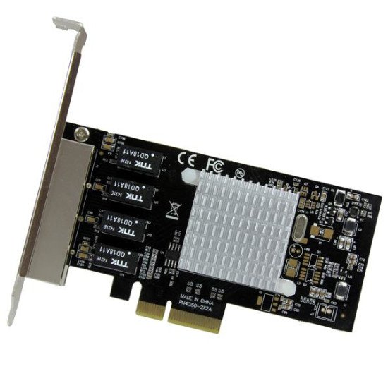 StarTech.com Carte réseau PCI Express à 4 ports Gigabit Ethernet avec chipset Intel I350