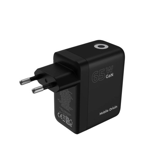Mobile Origin MO-65WDCH-PW20 chargeur d'appareils mobiles Universel Noir Secteur Charge rapide Intérieure
