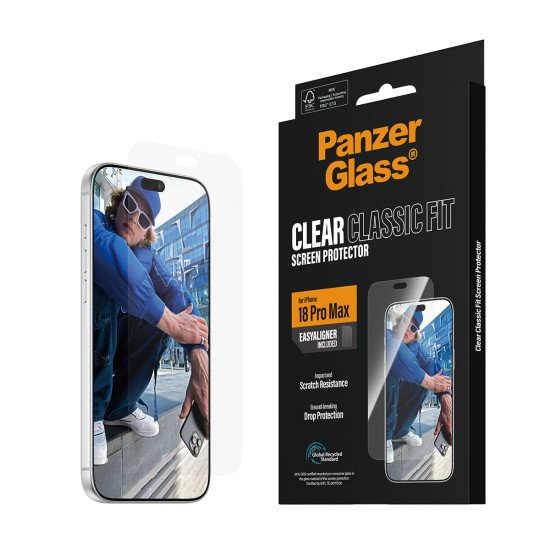 PanzerGlass ® Screen Protector iPhone 18 Pro Max | Classic fit w. EasyAligner Protection d'écran transparent 1 pièce(s)