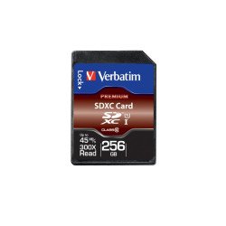 Verbatim Premium mémoire flash 256 Go SDXC Classe 10 UHS-I Verbatim Premium mémoire flash 256 Go SDXC Classe 10 UHS-I