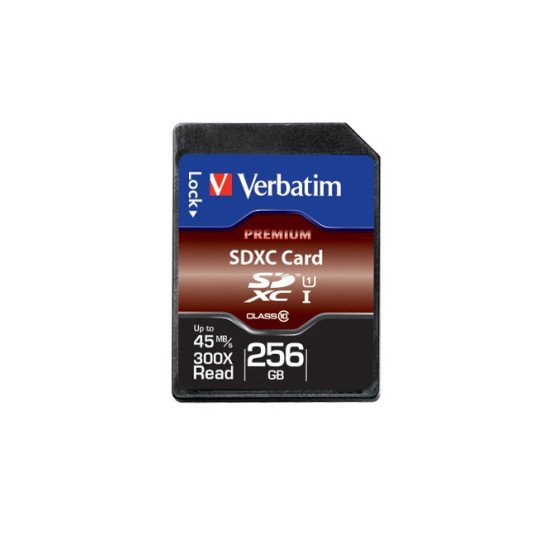 Verbatim Premium mémoire flash 256 Go SDXC Classe 10 UHS-I