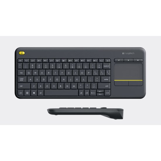 Logitech K400 Plus clavier RF sans fil QWERTY Pannordique Noir