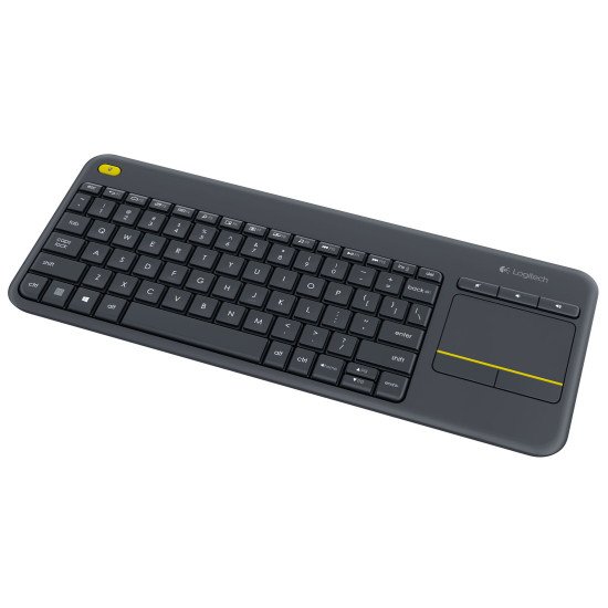 Logitech K400 Plus clavier RF sans fil QWERTY Pannordique Noir