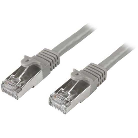 StarTech.com Câble réseau Cat6 blindé SFTP sans crochet de 1 m - Cordon Ethernet RJ45 anti-accroc - M/M - Gris