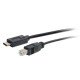 C2G USB 2.0, C - Standard B, 2m câble USB USB C USB B Noir