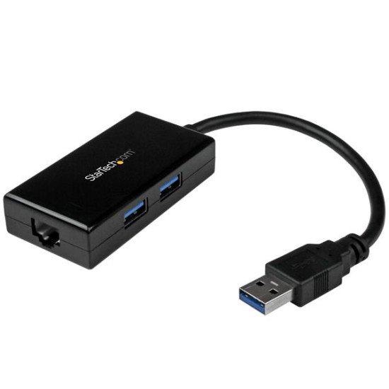 StarTech.com Adaptateur réseau USB 3.0 vers Gigabit Ethernet avec hub USB 3.0 à 2 ports