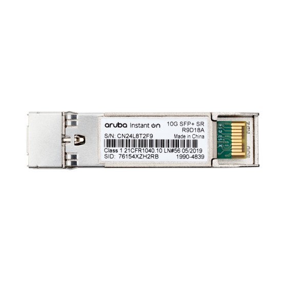 Aruba Instant On 10G SFP+ LC SR 300m OM3 MMF (x5) module émetteur-récepteur de réseau Fibre optique 10000 Mbit/s SFP+