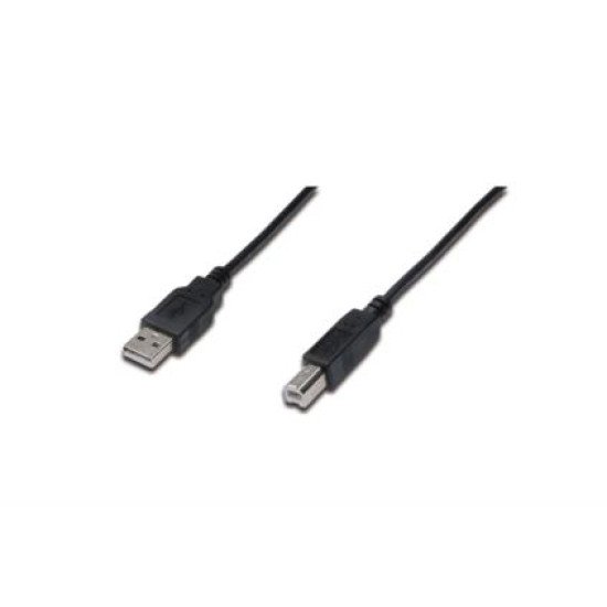 ASSMANN Electronic A/B, 1m câble USB USB 2.0 USB A USB B Noir