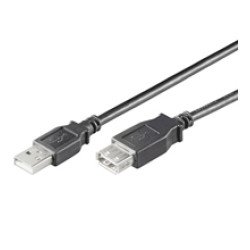 Goobay USB 2.0 AA 500 LC HiSpeed, 5m câble USB USB A Noir