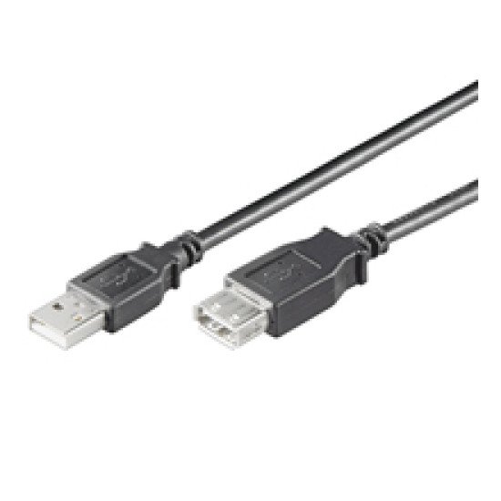 Goobay USB 2.0 AA 500 LC HiSpeed, 5m câble USB USB A Noir