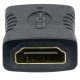 Manhattan Coupleur HDMI droit 4K@60 Hz, femelle/femelle, relie deux câbles HDMI (jusqu'à 5 m de chaque côté), noir, garantie à vie, équivalent à GCHDMIFF