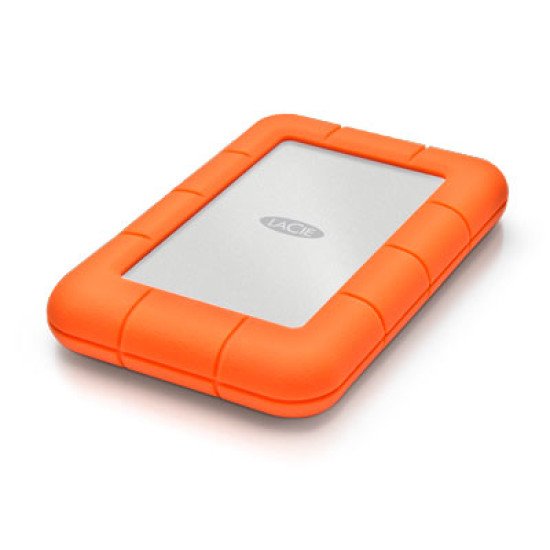 LaCie Rugged Mini disque dur externe 2000 Go Orange, Argent
