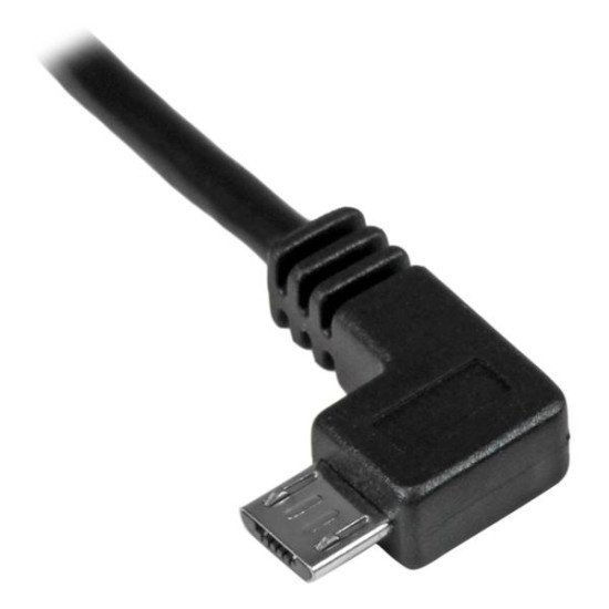 StarTech.com Câble de charge et synchronisation Micro USB de 1 m - USB-A vers Micro-B à angle gauche - M/M - 0,25 mm²