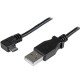 StarTech.com Câble de charge et synchronisation Micro USB de 1 m - USB-A vers Micro-B à angle droit - M/M - 0,25 mm²