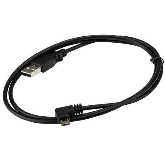 StarTech.com Câble de charge et synchronisation Micro USB de 1 m - USB-A vers Micro-B à angle droit - M/M - 0,25 mm²