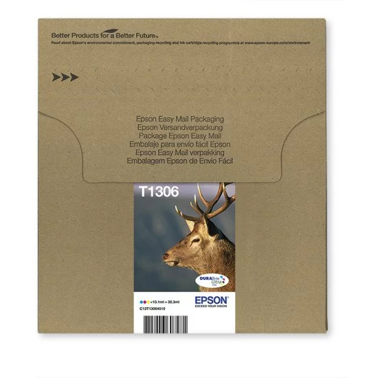 Epson Stag Multipack 3-colours T1306 DURABrite Ultra Ink EasyMail Epson Stag Multipack 3-colours T1306 DURABrite Ultra Ink EasyMail