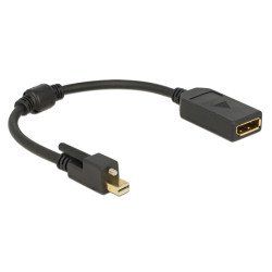DeLOCK 62638 câble DisplayPort 0,25 m Mini DisplayPort Noir DeLOCK 62638 câble DisplayPort 0,25 m Mini DisplayPort Noir
