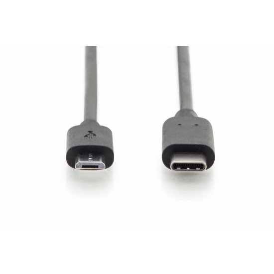 Digitus Câble de raccordement USB Type-C™, Type-C™ vers micro B, Ver. USB 2.0