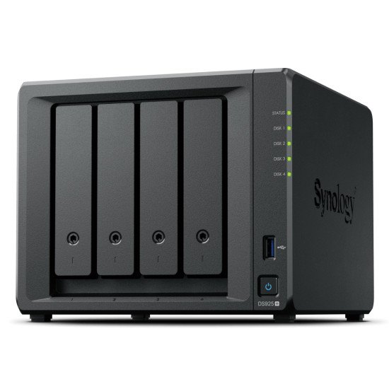 Synology DiskStation DS925+ serveur de stockage NAS Ryzen Embedded V1500B 4 Go DDR4 0 To Noir Synology DiskStation DS925+ serveur de stockage NAS Ryzen Embedded V1500B 4 Go DDR4 0 To Noir