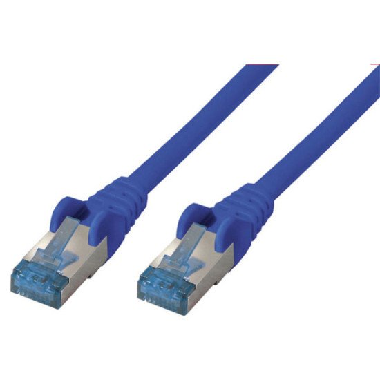 S-Conn Cat6a, 0.5m câble de réseau Bleu 0,5 m S/FTP (S-STP)