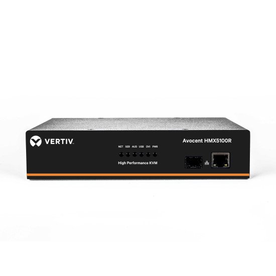 Vertiv Avocent HMX de RX DVI-D simple, USB, audio, récepteur SFP, UE