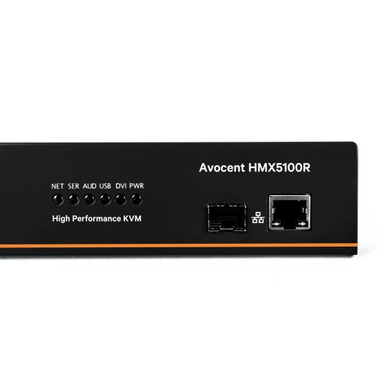 Vertiv Avocent HMX de RX DVI-D simple, USB, audio, récepteur SFP, UE