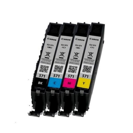 Canon CLI-571 Pack de 4 cartouche encre Noir, Cyan, Jaune, Magenta