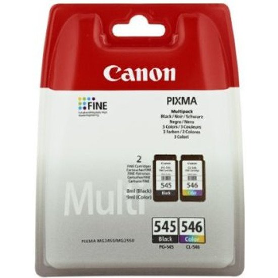 Canon PG-545XL/CL546XL Original Noir, Cyan, Jaune, Magenta Multipack