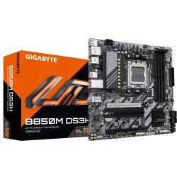GIGABYTE B850M DS3H Carte Mère - Processeurs AMD Ryzen Série 9000, 16+2+2 phases VRM numériques, jusqu'à 8200MHz DDR5 (OC), 1xPCIe 5.0 + 1xPCIe 4.0 M.2, LAN 2.5, USB 3.2 Gen 2 GIGABYTE B850M DS3H Carte Mère - Processeurs AMD Ryzen Série 9000, 16+2+2 phases VRM numériques, jusqu'à 8200MHz DDR5 (OC), 1xPCIe 5.0 + 1xPCIe 4.0 M.2, LAN 2.5, USB 3.2 Gen 2