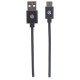 Manhattan Câble USB-C vers USB-A, 1 m, mâle à mâle, 480 Mbit/s (USB 2.0), noir, garantie à vie, équivalent à USB2AC1M