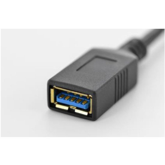 ASSMANN Electronic 0.15m USB C - A câble USB 0,15 m 3.2 Gen 2 (3.1 Gen 2) USB A Noir