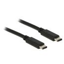 DeLOCK 0.5m USB 2.0 câble USB 0,5 m USB C Noir