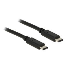 DeLOCK 0.5m USB 2.0 câble USB 0,5 m USB C Noir
