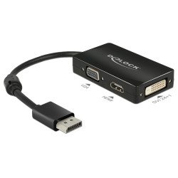 DeLOCK 0.16m DisplayPort/VGA+HDMI+DVI 0,16 m VGA (D-Sub)+ HDMI + DVI Noir DeLOCK 0.16m DisplayPort/VGA+HDMI+DVI 0,16 m VGA (D-Sub)+ HDMI + DVI Noir