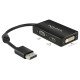 DeLOCK 0.16m DisplayPort/VGA+HDMI+DVI 0,16 m VGA (D-Sub)+ HDMI + DVI Noir