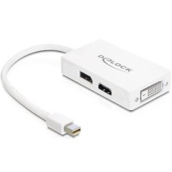 DeLOCK 0.16m DisplayPort/VGA + HDMI + DVI 0,16 m Mini DisplayPort VGA (D-Sub)+ HDMI + DVI Blanc