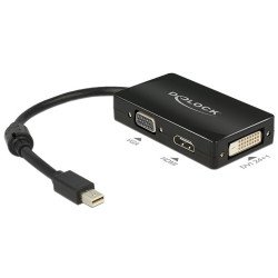 DeLOCK 0.16m DisplayPort/VGA + HDMI + DVI 0,16 m Mini DisplayPort VGA (D-Sub)+ HDMI + DVI Noir DeLOCK 0.16m DisplayPort/VGA + HDMI + DVI 0,16 m Mini DisplayPort VGA (D-Sub)+ HDMI + DVI Noir