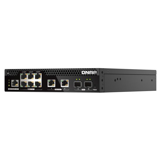 QNAP QSW-M2106PR-2S2T commutateur réseau Géré L2 10G Ethernet (100/1000/10000) 1U Noir