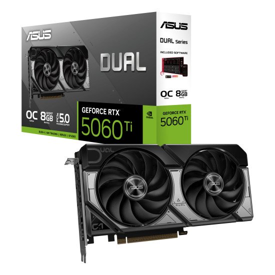 ASUS Dual -RTX5060TI-O8G NVIDIA GeForce RTX 5060 Ti 8 Go GDDR7 ASUS Dual -RTX5060TI-O8G NVIDIA GeForce RTX 5060 Ti 8 Go GDDR7