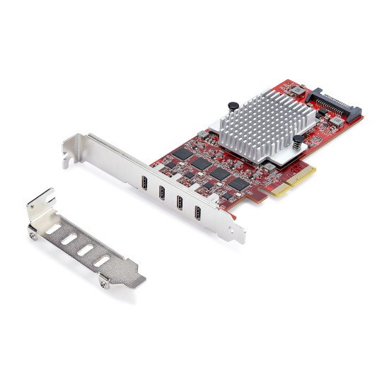 StarTech.com Carte PCIe USB-C 4 Ports, USB 3.2 10 Gbit/s, Carte d'Extension PCI Express USB-C, 4 Contrôleurs USB Indépendants, Carte PCIe USB Type-C, Windows/Linux/macOS, Conforme TAA StarTech.com Carte PCIe USB-C 4 Ports, USB 3.2 10 Gbit/s, Carte d'Extension PCI Express USB-C, 4 Contrôleurs USB Indépendants, Carte PCIe USB Type-C, Windows/Linux/macOS, Conforme TAA