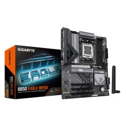 GIGABYTE B850 EAGLE WIFI6E Carte Mère - AMD Ryzen 9000 Series CPUs, VRM numérique 8+2+2 phases, jusqu'à 8200MHz DDR5 (OC), 1xPCIe 5.0 + 2xPCIe 4.0 M.2, LAN GbE, WIFI 6E, USB 3.2 Gen 2 GIGABYTE B850 EAGLE WIFI6E Carte Mère - AMD Ryzen 9000 Series CPUs, VRM numérique 8+2+2 phases, jusqu'à 8200MHz DDR5 (OC), 1xPCIe 5.0 + 2xPCIe 4.0 M.2, LAN GbE, WIFI 6E, USB 3.2 Gen 2