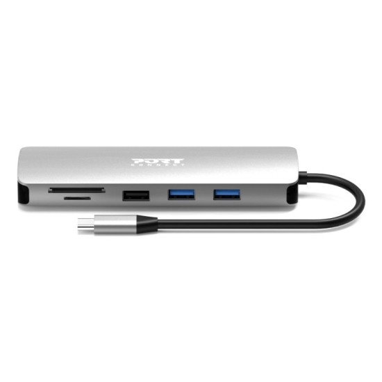 Port Designs 900164 station d'accueil Avec fil USB 3.2 Gen 1 (3.1 Gen 1) Type-C Acier inoxydable